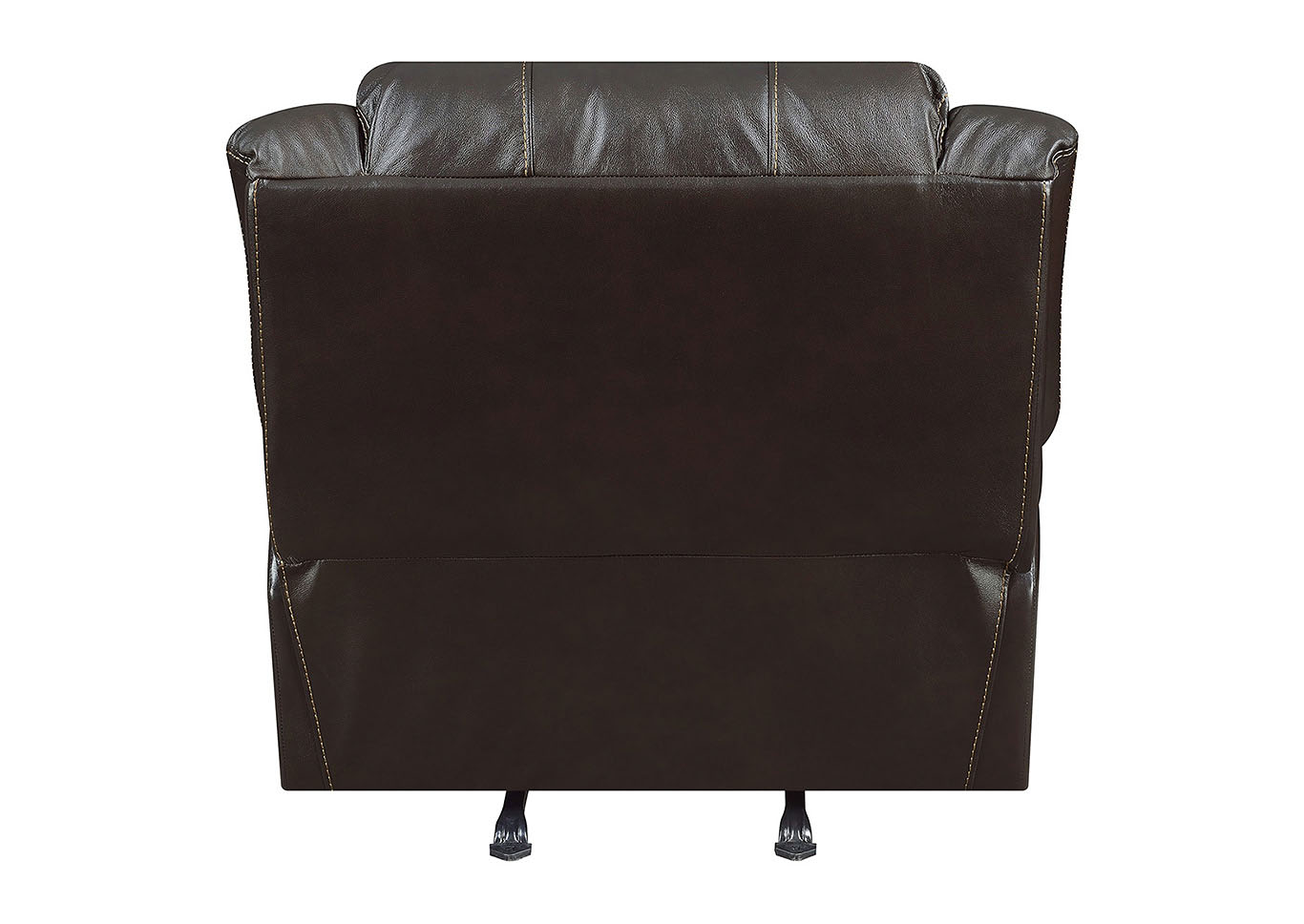 Lisa Chocolate Leather Match Manual Motion Recliner,Taba Home Furnishings